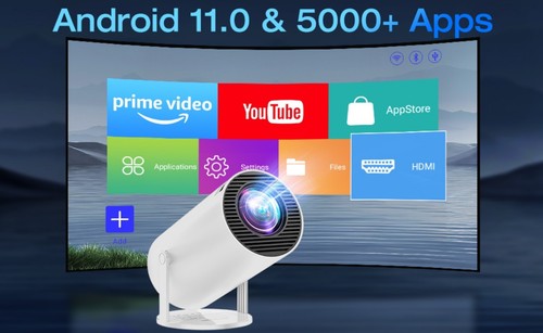 Black mini projector - projector, home
