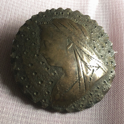 Antique mourning brooch - mourning,