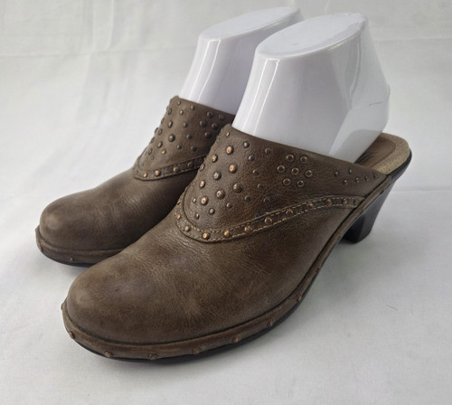 Sofft brown leather studded - brown,