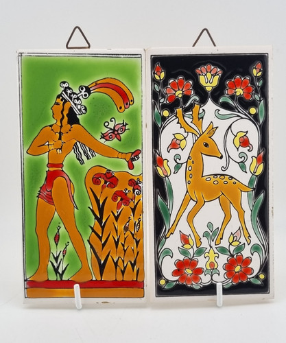 Vintage greek ceramic tile - 2,