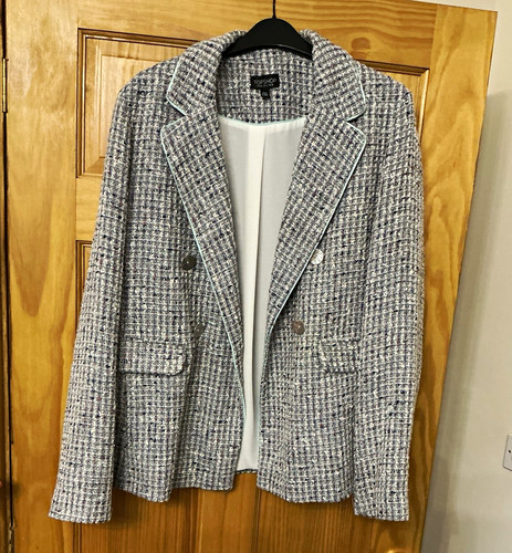 Topshop blue tweed double - topshop,