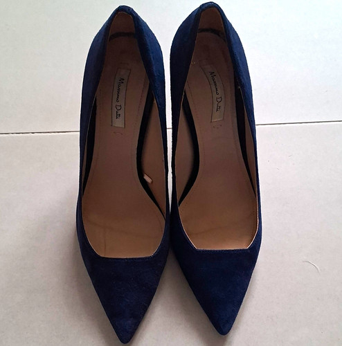 Massimo dutti nav blue leather - dutti,