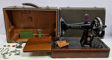 Singer 99K Hand Cranked Sewing Machine with Manual, Case, Oil & Accessories 1958