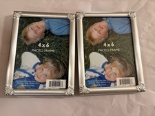 Two 4 X 6 Photo Frames Metal