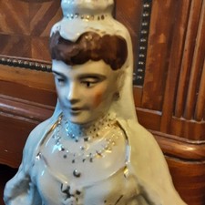 RARE LARGE Staffordshire Figure Queen Alexandra Coronation China Figurine