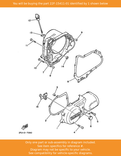 Yamaha cover crankcase - cover,, 1