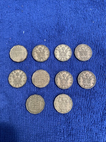 Job lot three pence british - lot,