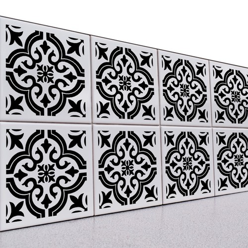 Tile stencil design - tile,
