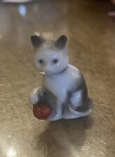 Vintage Goebel W Germany Miniature Ceramic Kitten Cat Figurine. 4cm Tall. 