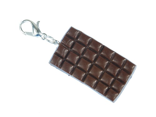 Chocolate charm zipper pendant - charm,