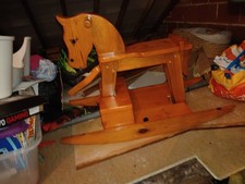 Large wooden rocking horse - wooden,