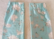 Next Curtains Floral Duck Egg