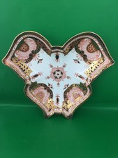 Rare & immaculate Royal Crown Derby Imari design butterfly shaped bowl / dish