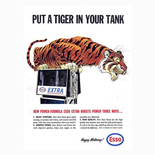 Esso retro metal - tin, sign