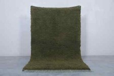 Moroccan rug olive green 3.3 x