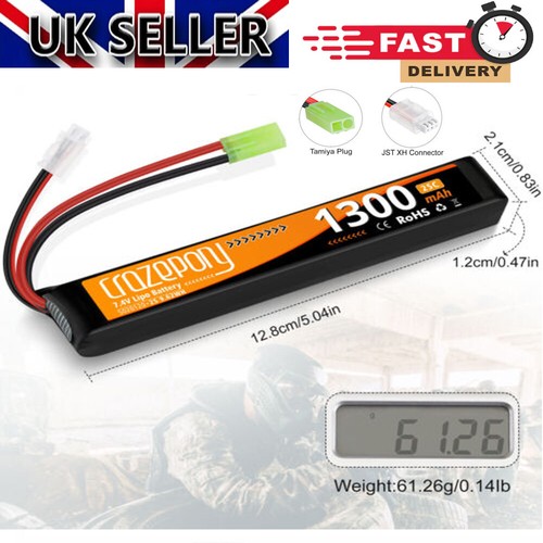 Rechargeable 2s lipo - 7.4v,