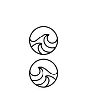 2 x Waves Surf Camper Van Sticker Vinyl Decal Campervan Caravan Motorhome Car 