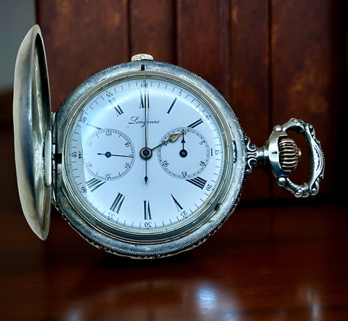 Longines pocket watch silver - longines,