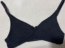 M&S ANGEL Girls NonWired Cotton Rich Stretch First Bra in BLACK Size 28A