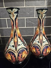 MOORCROFT POTTERY. Pair of