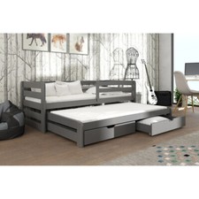 Single Wooden  Bed with