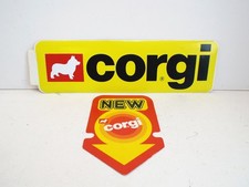 CORGI SHOP WINDOW DECAL SIGN & JUNIORS POINT OF SALE SIGN EXCELLENT (B337)