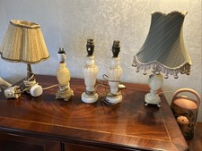 Five Little Lamps I Think The Pair Is Alabaster Then There’s Marble And Brass