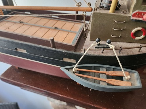 Antique wooden boat model - antique,
