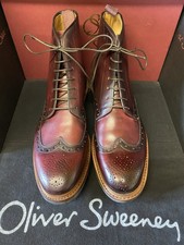 OLIVER SWEENEY, SIZE 9 , DUNBEATH, BURGUNDY LEATHER ,COMMANDO SOLE, TRAIL BOOT ,