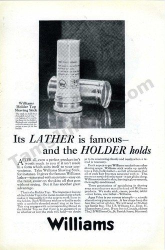 1926 williams shaving stick - williams,
