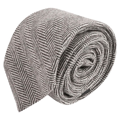 Gunsmoke grey herringbone wool - gunsmoke,