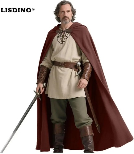 Medieval hooded cape - hooded,