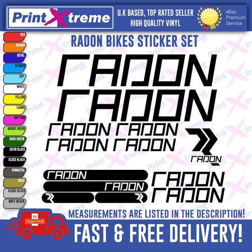 Radon universal vinyl decals - radon,