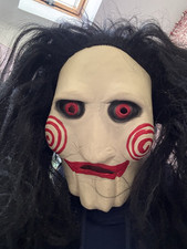 Billy Jigsaw Saw Movie Mask Puppet Costume Halloween Scary Cosplay Latex Mask