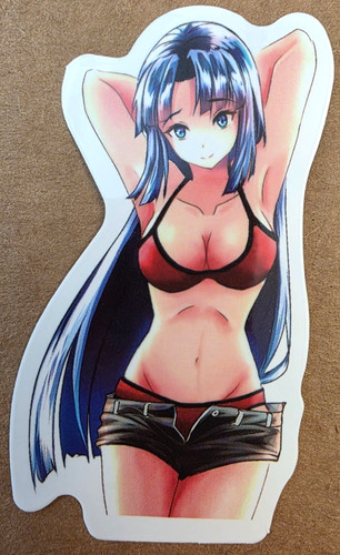Waifu sticker girl summer - waifu,