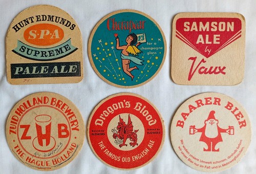 Vintage rare beer mats 6 - mats, x
