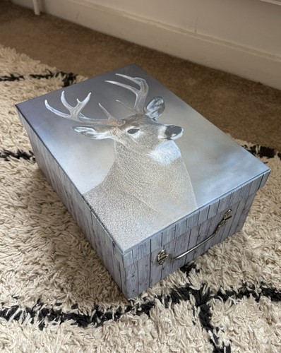 Stag deer faux wood sass - stag,