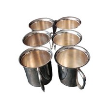 Set Of 6 Double Wall Silver