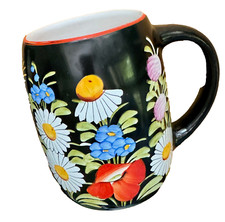Czech Mug Black Floral Tankard