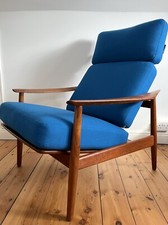 ARNE VODDER FD 164 CHAIR FOR FRANCE AND  SON - retro vintage Danish teak