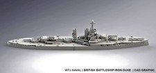 HMS Iron Duke 1916 WW1 British Battleship 1:1250/1:1800/1:2400 scales