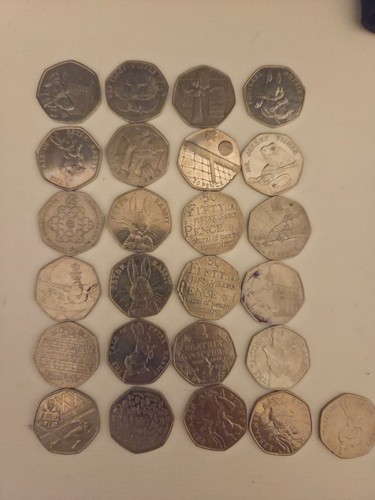 Selection rare 50p coins - a,