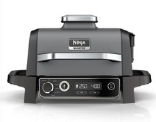 Ninja OG701UK Woodfire Electric Outdoor BBQ Grill & Smoker 7-in-1 Grey/Black