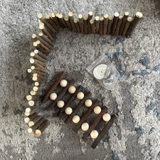 Hamster Wooden Fence Hideout Hamster Toys Hamster Bridge for Chipmunk Rat