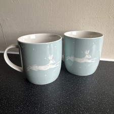 2x Lovely mugs with Hares