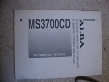 ALBA MS3700CD TWIN DECK STEREO MIDI SYSTEM INSTRUCTION MANUAL