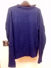 Topman Men's Navy Blue Jumper