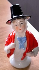 Art Deco Welsh Lady Half Pin Cushion Doll In National Dress With Beaver Hat
