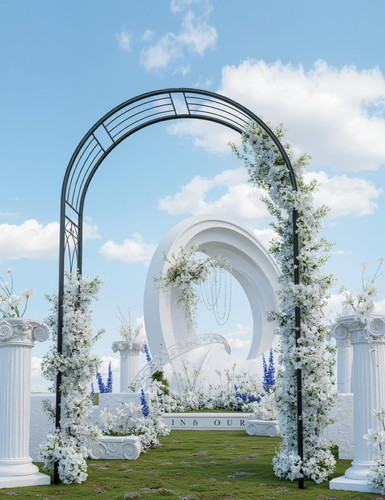 Garden metal arch arbor - metal,