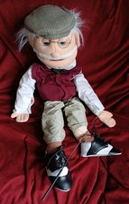SUNNY & CO GRANDAD HAND PUPPET FULL LENGTH BODY 27" & ROD 65CM PLUSH OLD GOLFER 